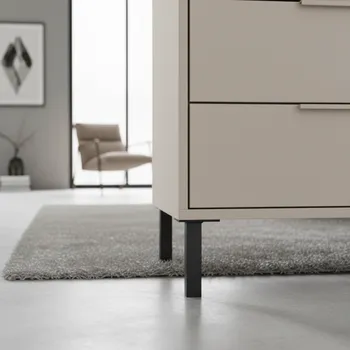 Nábytkové kování Interex design Nábytková nožka LOGAN / Černá matná 100 mm