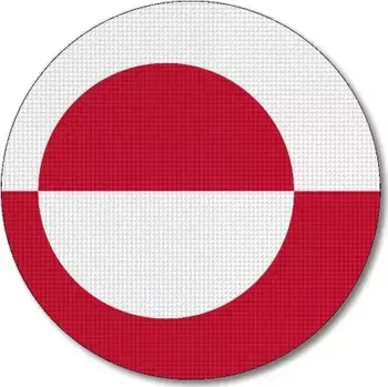 Vlajka Pelisport Grónská vlajka kulatá ø 45 mm