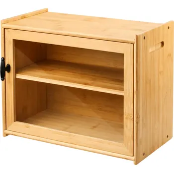 chlebník Bambusový chlebník s dvojitou komorou, velkokapacitní