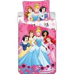 Jerry Fabrics Bavlněné povlečení 140x200 + 70x90 cm - Princezny "Heart"