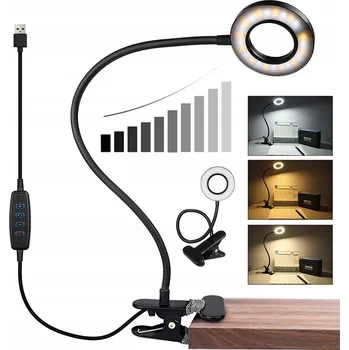 Lampička Bezdrátová LED lampička na čtení s klipem Wozinsky USB-C černá