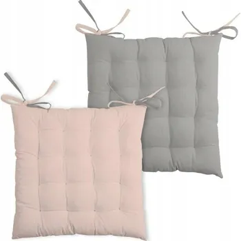 Polštář Polštář na židli DUO 40x40 cm pudrově světle šedý Oboustranný dvoubarevný