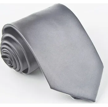 Jednobarevná šedá pánská kravata svatební Greg 99924, Velikost Uni