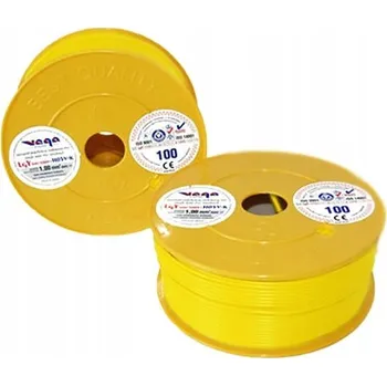 elektrický kabel Vodič LGY/H05V-K 1,00 mm2 100 m Žlutý Neonový