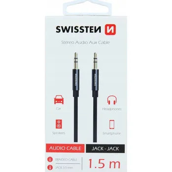 Audio kabel Kabel Swissten Audio minijack 3,5 mm – minijack 3,5 mm 1,5 m