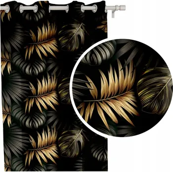 Obraz ZÁVĚS PALMY zlaté listy ZÁVĚSY 145x250