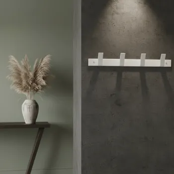 Věšák Interex design Nástěnný věšák AVALION XL / Bílý matný