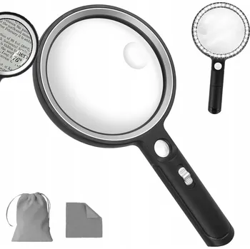 Lupa Lupa s 10x zvětšením pro čtení – Sklo o průměru 90 mm s lehkou rukojetí