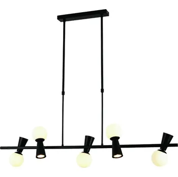 ACA DECOR Závěsné svítidlo KIMOLOS Black, 5xG9 + 5xGU10, IP20