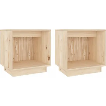 Noční stolek Dřevěné noční stolky z masivního borovicového dřeva 40 x 30 x 40 cm