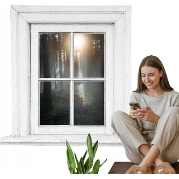 Obraz Samolepící Dekorativní nálepka do kanceláře nebo pracovny 102x100 cm - Lesní okno