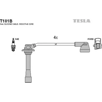 Zapalovací kabel Sada kabelů pro zapalování TESLA T181B