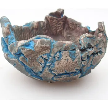 Květináč Keramická Skořápka 11 x 11 x 7,5 cm modrá