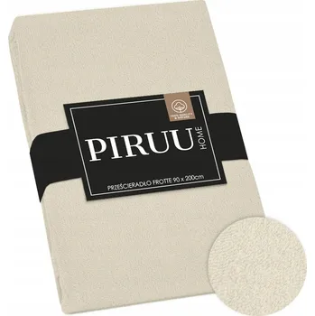 Prostěradlo HRUBÉ FROTÉ PROSTĚRADLO S GUMOU 90x200 BAVLNA BARVA KRÉMOVÁ -