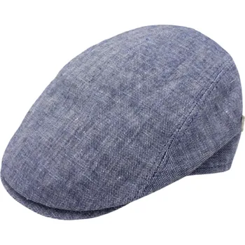 Čepice Fiebig - Headwear since 1903 Pánská lněná letní modrá bekovka Velikost: 58 cm