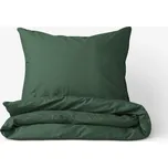 Bavlněné povlečení - tmavě zelené 140 x 200 a 70 x 90 cm
