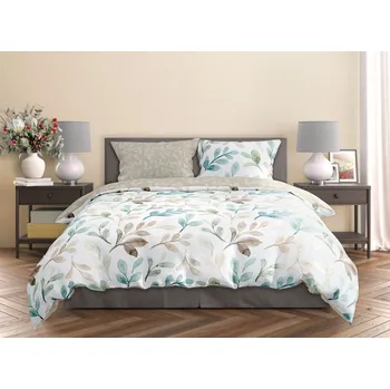 Povlečení FARO Bavlněné saténové povlečení 140x200 + 70x90 cm - Milagro Verde 018