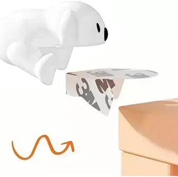 Dětská zábrana Ochranné rohy ve tvaru pejska, bílá, 4 ks