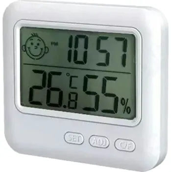Meteostanice Hadex Digitální teploměr s vlhkoměrem bílý, AG780