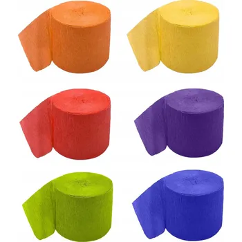 Prostěradlo Krepový papír, 6 rolí krepové lepenky, 4,5 cm x 25 m