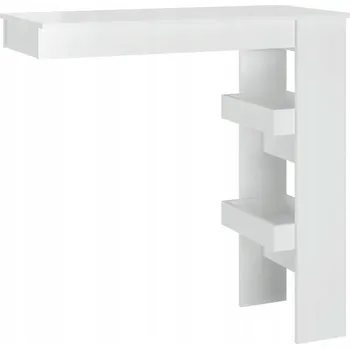 Jídelní stůl Vidaxl Barový stůl nástěnný bílý 102x45x103,5 cm kompozitní dřevo