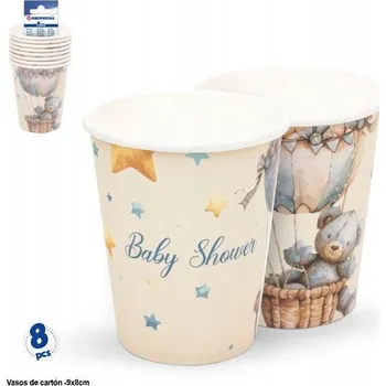 Party nádobí Roztomilé papírové kelímky pro malé děti - 8 kusů