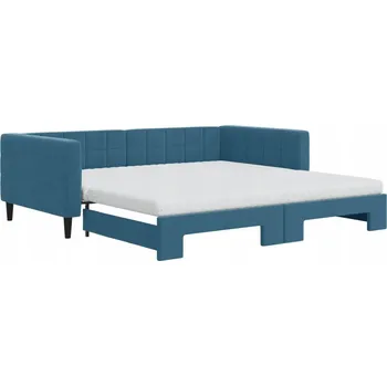 Pohovka Rozkládací pohovka s funkcí lůžka, modrá, 223 x 110 x 68 cm