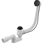 BESCO Automatický vanový sifon s přepadem - černý, zlatý Barva: Černá