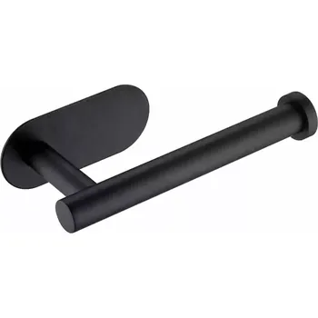 Samolepicí držák na toaletní papír – černý, nerezová ocel