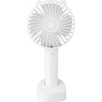 Domácí ventilátor Mini stolní USB ventilátor s akumulátorem, bílý