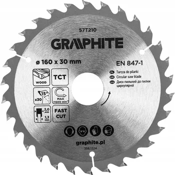 Pilový kotouč Kotouč pilový vidiový 160 x 30 mm, 30 zubů, na dřevo a MDF GRAPHITE