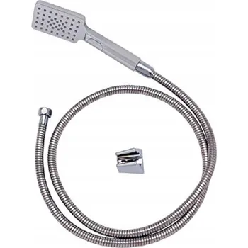 Sprchová hlavice Ruční sprcha Laggi Tanaïs, 3 trysky, chrom, Hadice roztažitelná 2 m. Držák