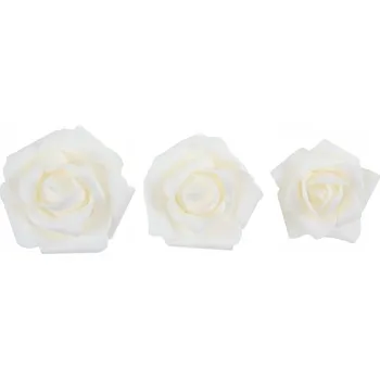 umělá květina Dekorace na stůl Umělé růže bílé 9ks