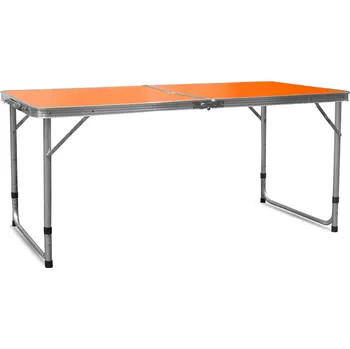 Zahradní stůl Aga Skládací kempingový stolek 120x60x54/60/70 cm MR2021 Oranžový