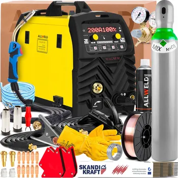 Svářečka Svářečka MAGNUM MIG 222 DUAL PULS SYNERGIE 230V TIG LIFT SPOT Měkké pájení (CuSi3)