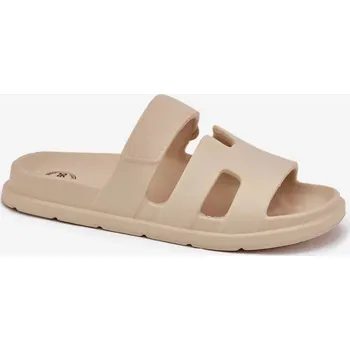 Dámské polobotky Dámské pěnové pantofle – béžové Velikost: 36