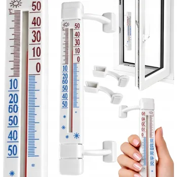 Domácí teploměr Teploměr Karwil okenní bílý