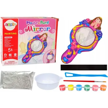 kreativní sada KREATIVNÍ SADA PRO SÁDROVÉ ODLITKY - ZRCÁTKO S BARVAMI NA MALOVÁNÍ
