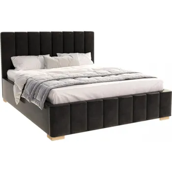 Postel Čalouněná postel AUSTIN 90x200 cm Černá Trinity s úložným prostorem kovový rošt