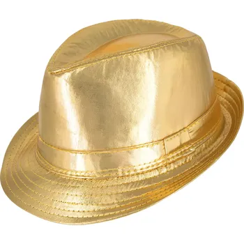 Klobouk Zlatý párty klobouk z imitace kůže