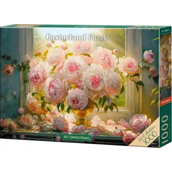 Puzzle Puzzle 1000 horkých letních pivoněk květiny Castorland pivoňky 9+