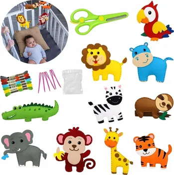 kreativní sada Filcové sady pro šití zvířátek ZOO - KREATIVNÍ SADA Z FILCU
