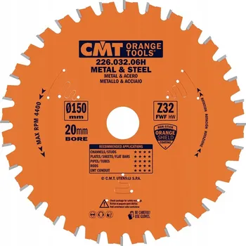 Pilový kotouč CMT HM pilový kotouč na ocel pro suché řezání 150x20 32 zubů