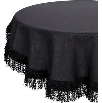 ubrus Eurofirany Jasper kulatý ubrus 150 cm černý
