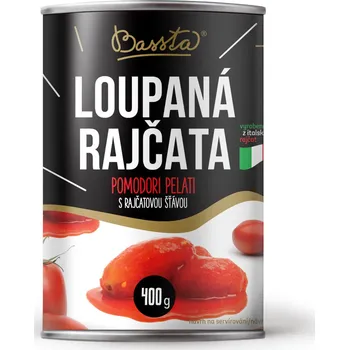 Sušená zelenina Loupaná rajčata s rajčatovou šťávou - Bassta 400g