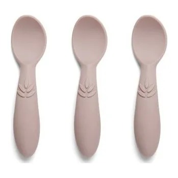 dětská jídelní sada Nuuroo Ella silikonové lžičky 3 ks - Woodrose