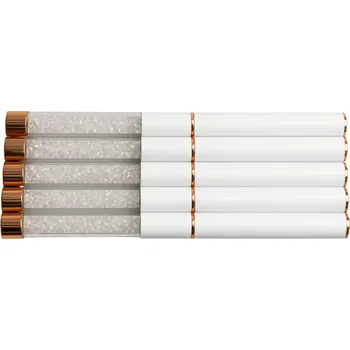 Přípravek na nehty Sada štětců na nehty 5 ks růžové zlato