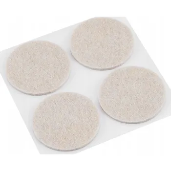 Podložka pod nábytek Kulaté filcové podložky samolepicí, světle hnědé 40 mm, 4 ks