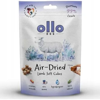 Pamlsek pro psa Ollo AIR-DRIED SOFT LAMB CUBES 80g Měkké kostičky z jehněčího masa sušené na vzduchu - monoproteinové pamlsky