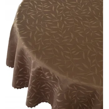 ubrus Ubrus Odolný Proti Skvrnám Hnědý Lístky Kruh prům. 80 cm